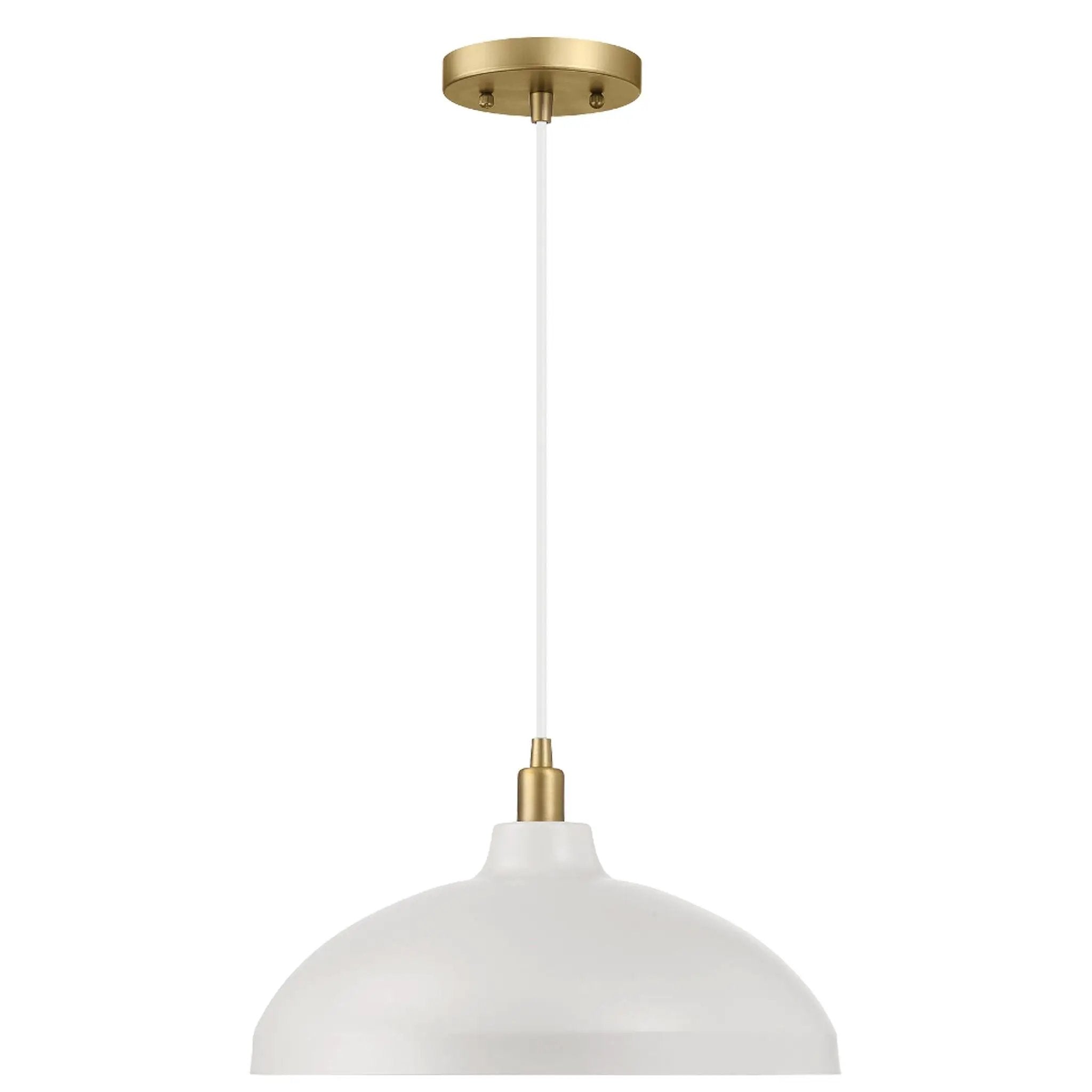Astral - Single Light Pendant Lamp For Entrance Kitchen Island - Gold / White by HouseOfZazla