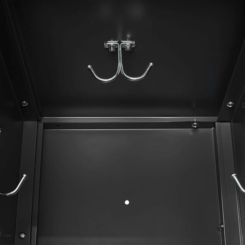 Storage Locker Cabinet With Locks For Employees, Home Gym Office School Garage - Black by HouseOfZazla