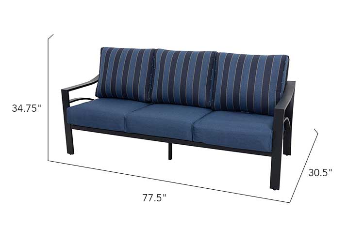 Jarvis 2-Piece Aluminum Sofa Set with Coffee Table by Outdoor-USA®