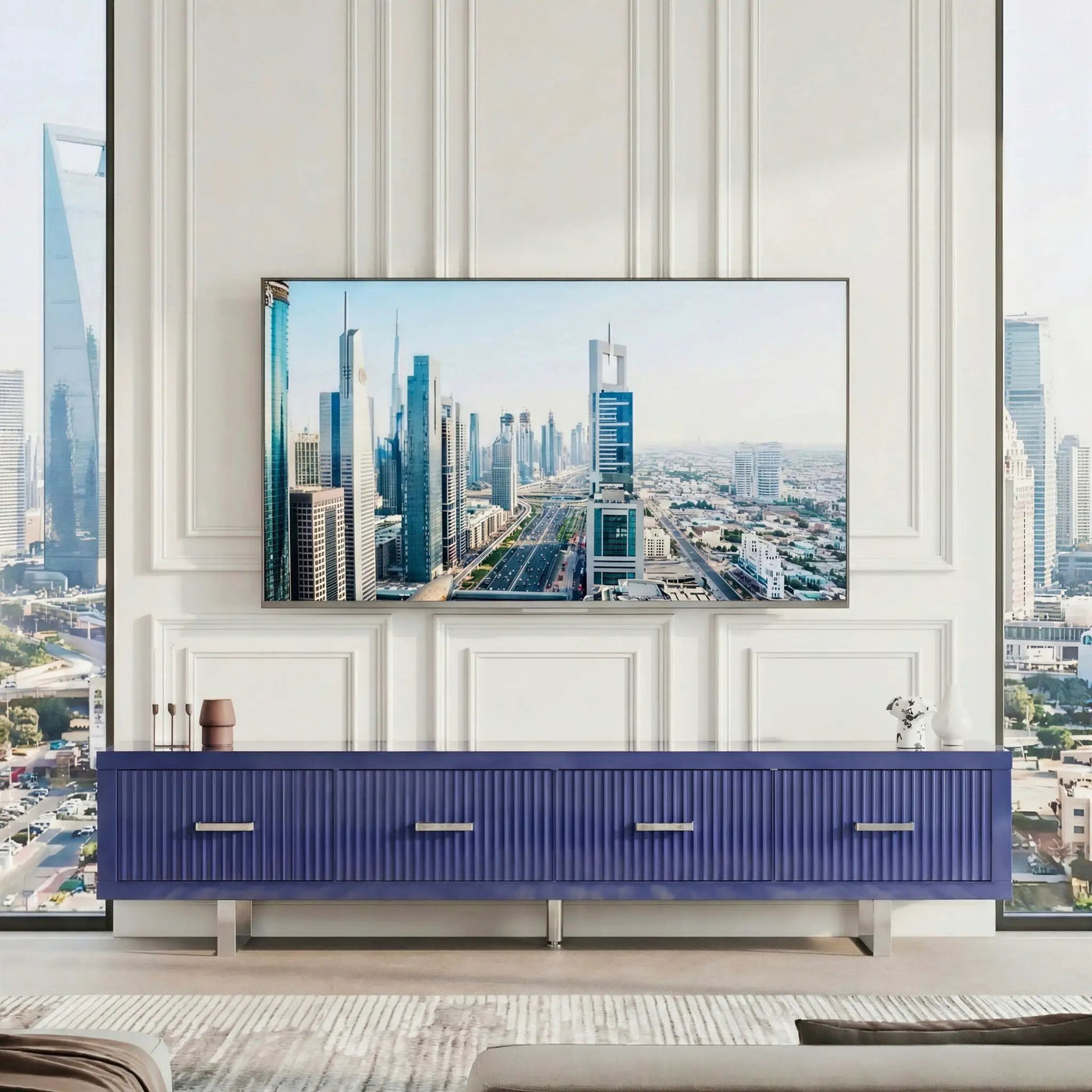 TV Stand With Slatted Drawers by HouseOfZazla