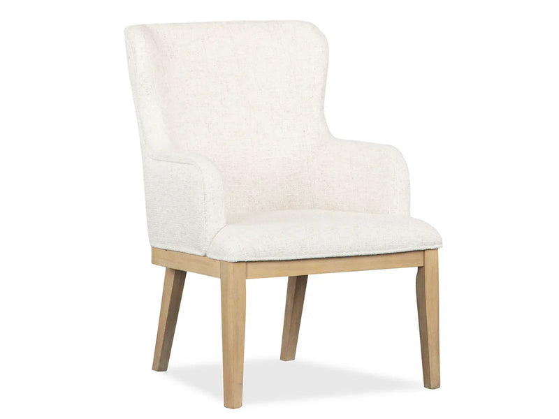 Somerset - Dining Arm Chair With Upholstered Seat & Back (Set of 2) - Butternut and Omari Natural by Unique Piece Furniture
