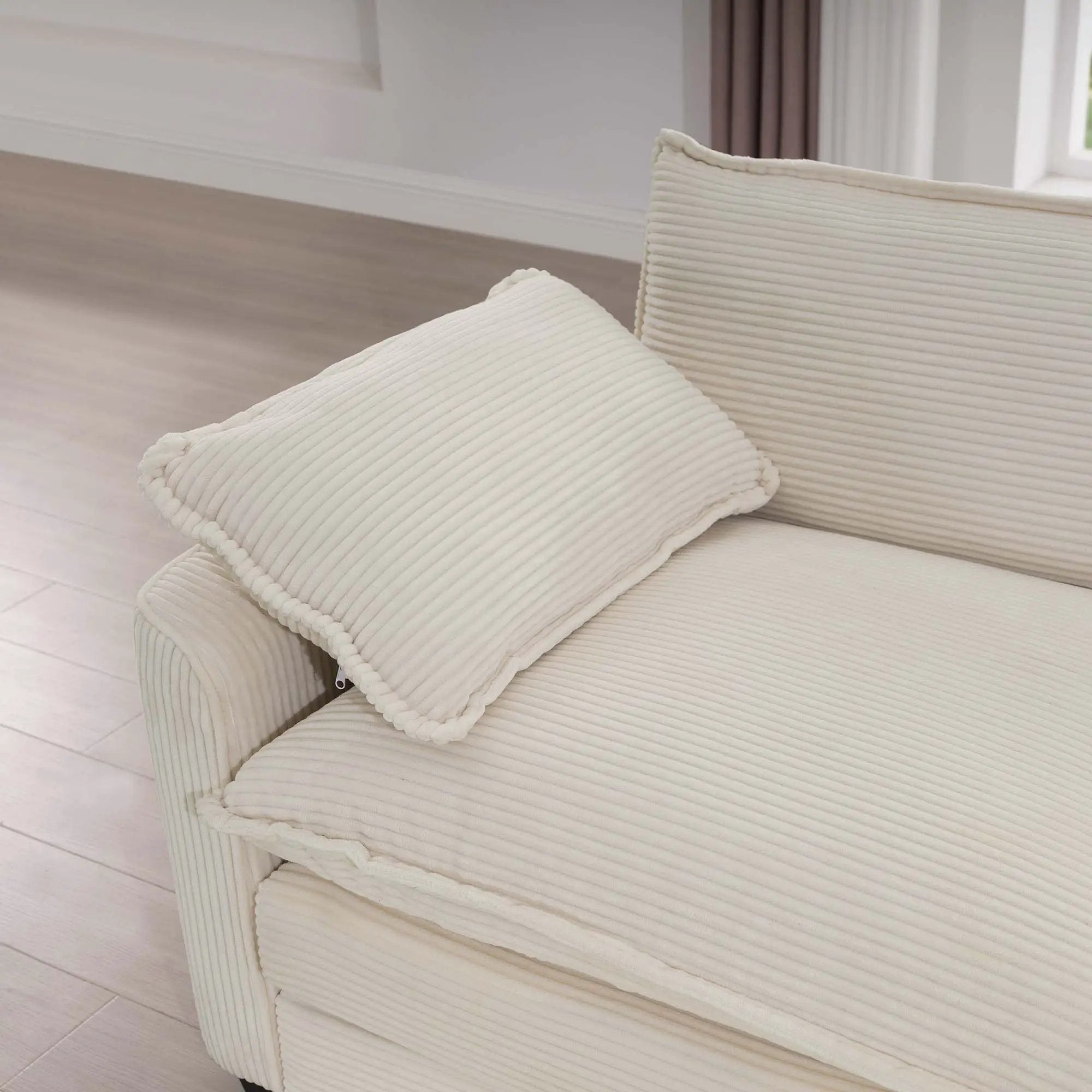 Classic Modern Comfortable Single Chair Deep Seat Sofa With Footstool by HouseOfZazla
