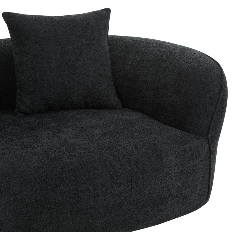 Elegant Curved Sectional Sofa With Full Foam Comfort by HouseOfZazla