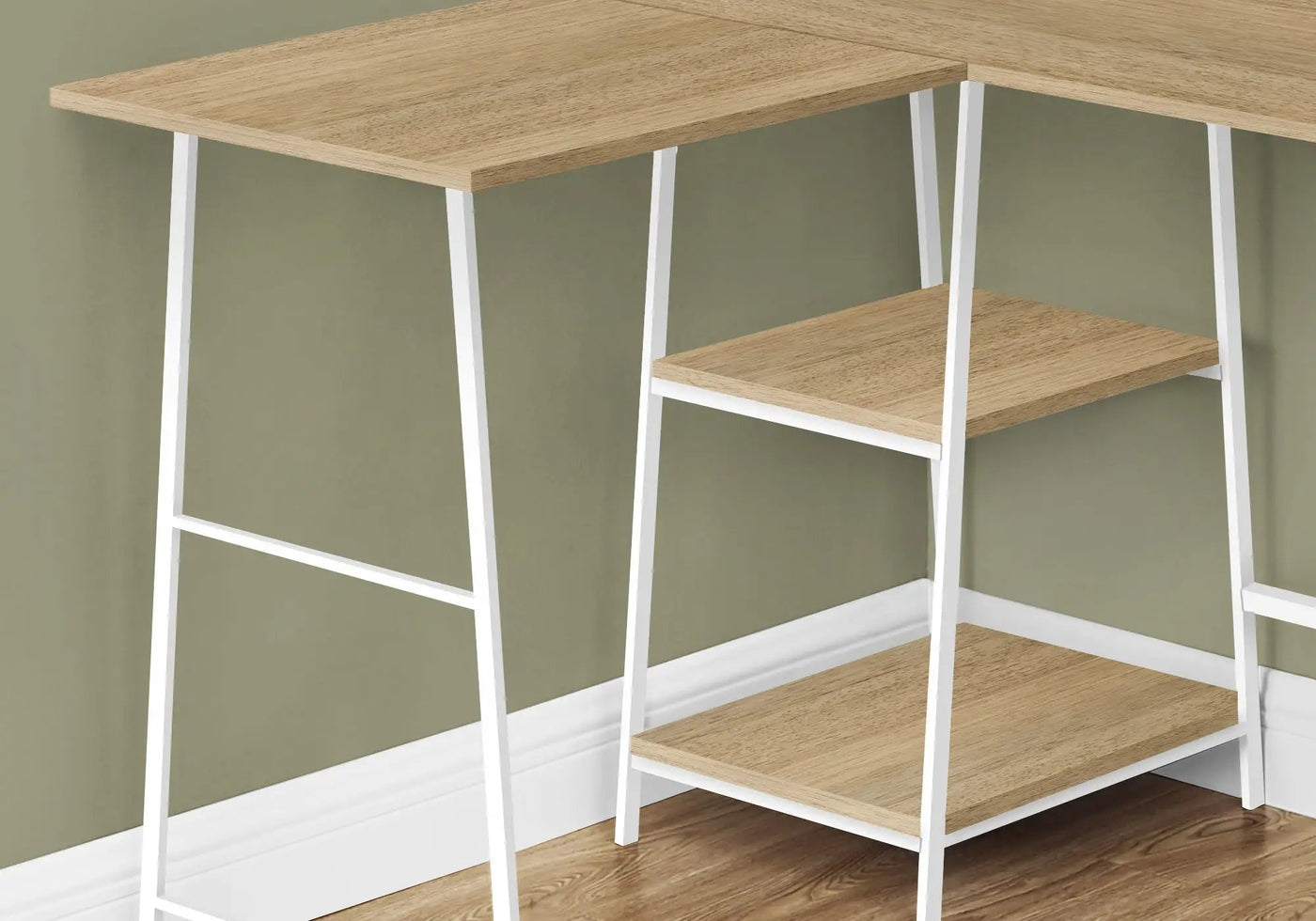 Computer Desk, Home Office, Corner, Storage Shelves, L Shape, Work, Laptop, Contemporary, Modern - Base by Unique Piece Furniture