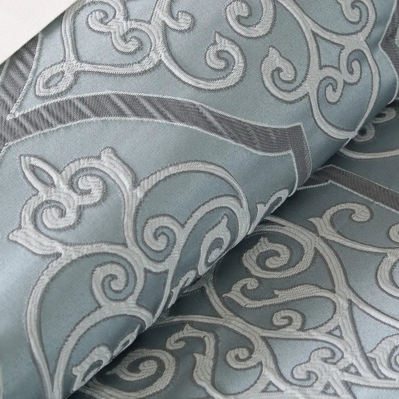 12 Piece Comforter Set with Cotton Bed Sheets Blue King by HouseOfZazla