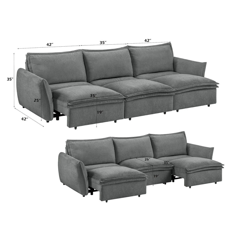 Eaden - Power Sofa With Sleeper - Gray by HouseOfZazla