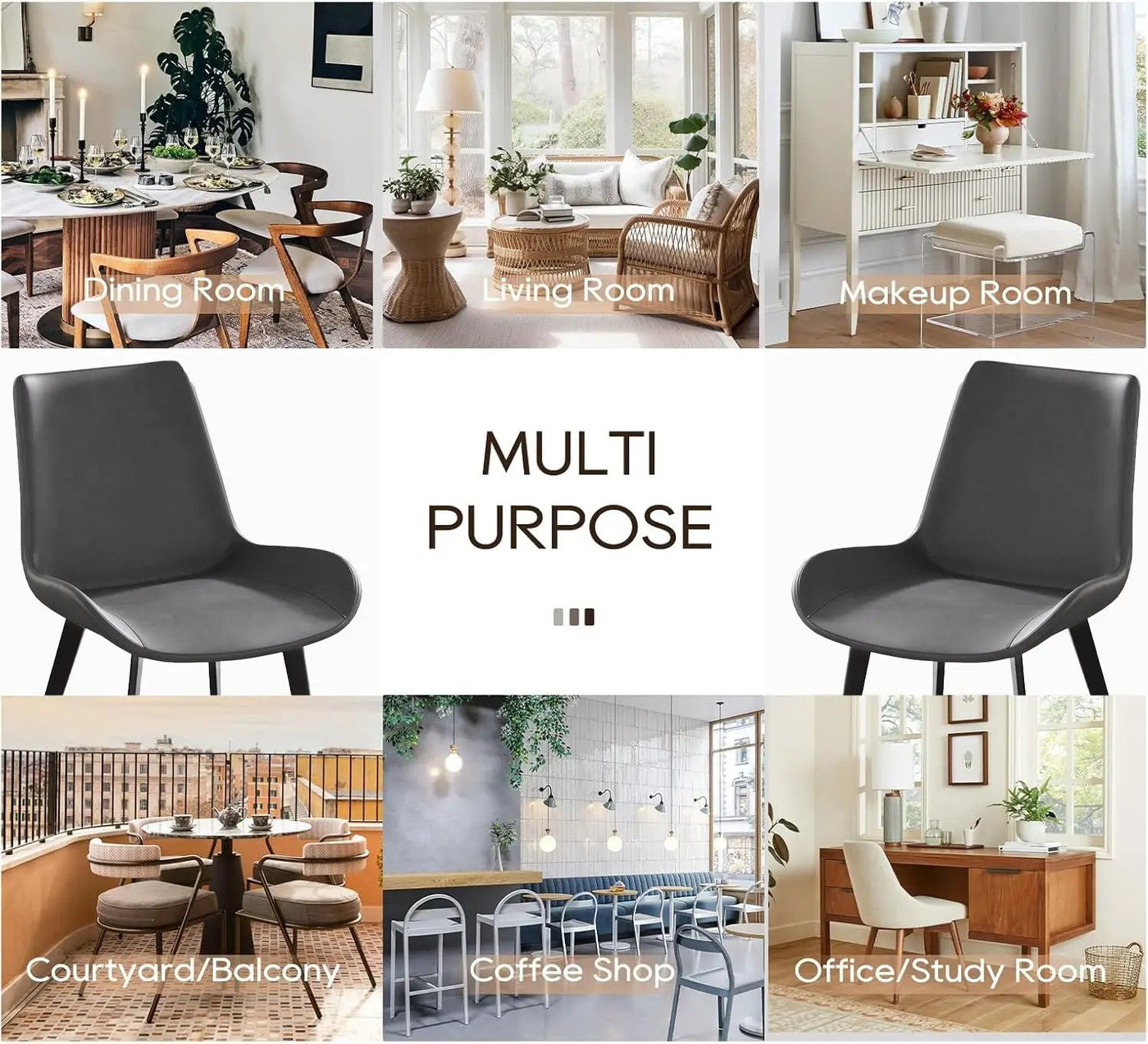 Modern Dining Chair Living Room Metal Leg Dining Chair (Set of 2) by Unique Piece Furniture