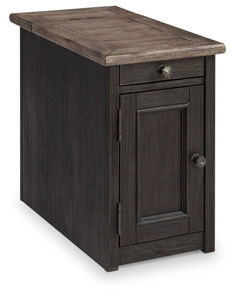 Tyler Creek - Chair Side End Table - Grayish Brown / Black by Unique Piece Furniture
