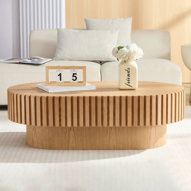 43.7 Inch Modern Handcrafted Drum Coffee Table by HouseOfZazla