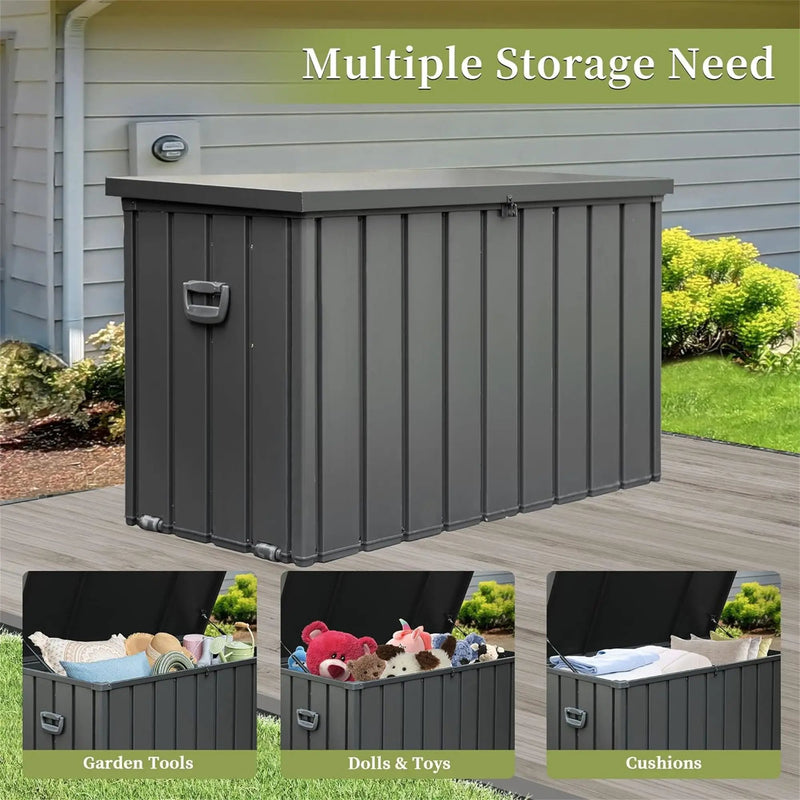 200 Gallon Outdoor Storage Deck Box Waterproof by HouseOfZazla