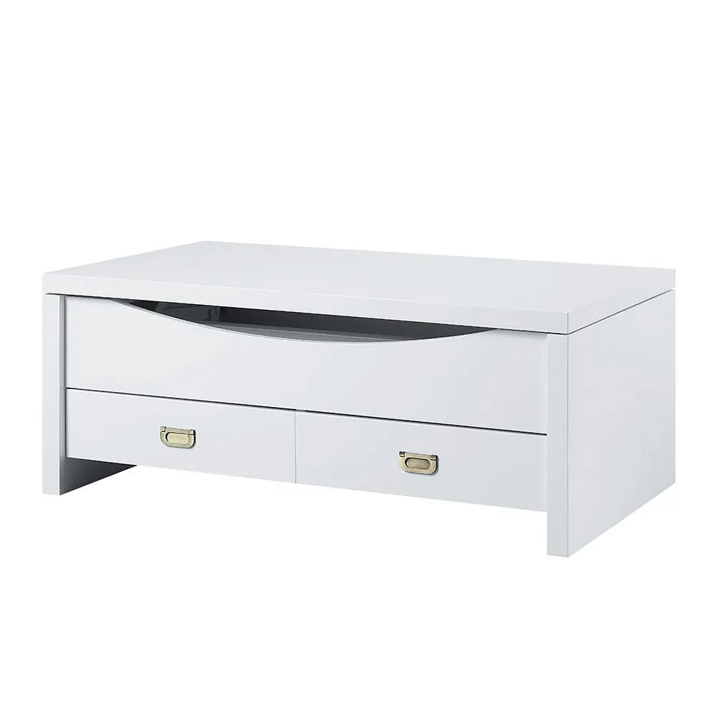Ramiel - Coffee Table With Lift Top - High Gloss White by Unique Piece Furniture