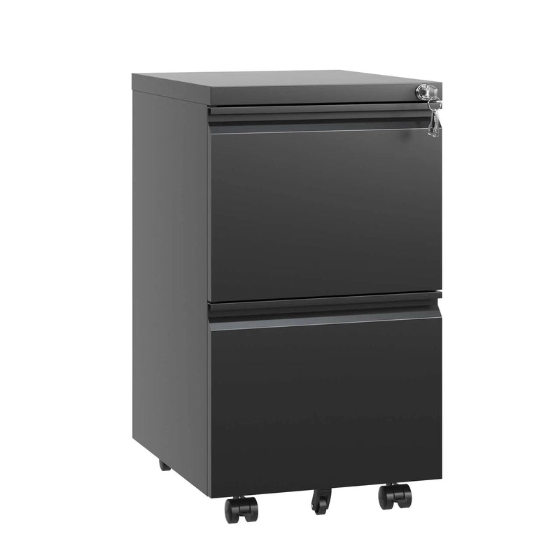 Metal Drawer Mobile File Cabinet With Lock For Home Office Organizer by Unique Piece Furniture