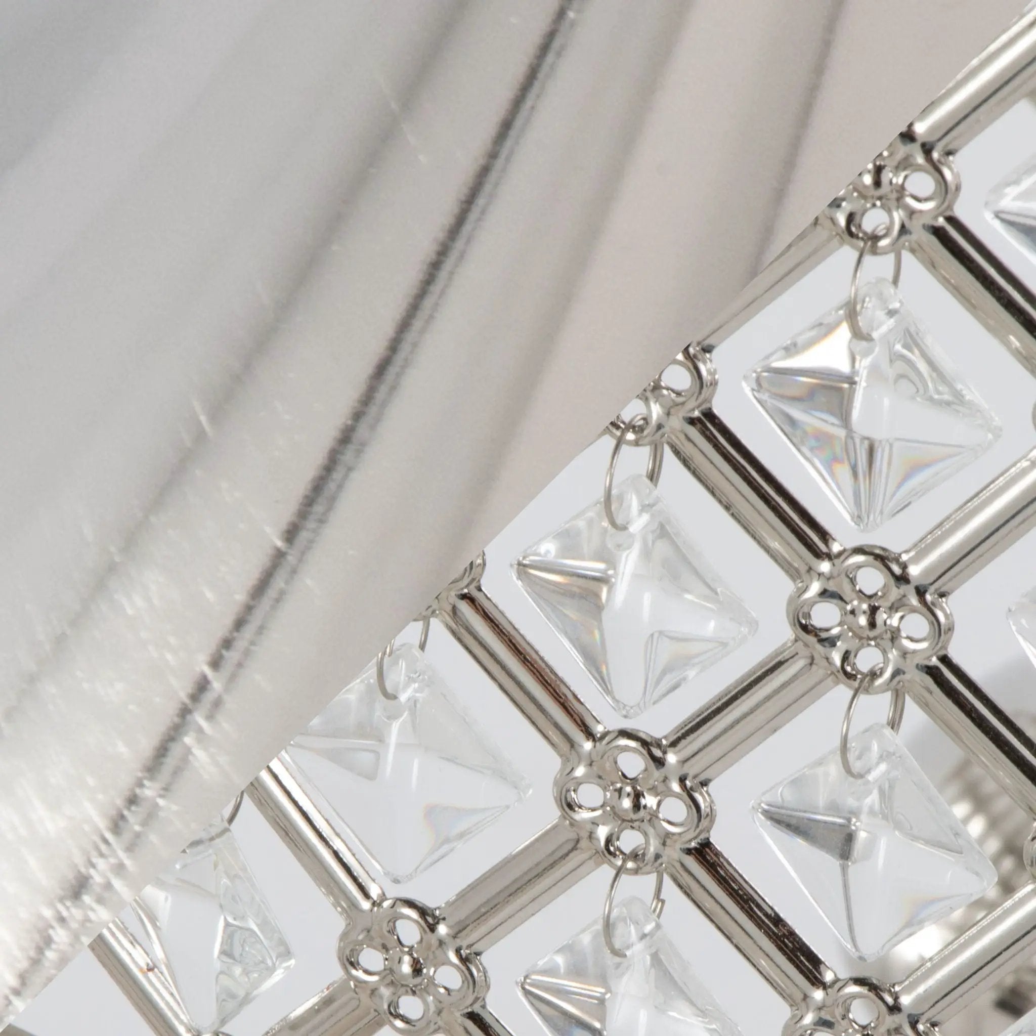 Ashland - Contemporary Table Lamp Square Clear Crystal (Set of 2) - Polished Nickel by HouseOfZazla