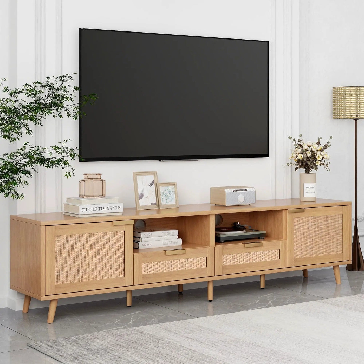 TV Stand, Media Console With Cable Management by Unique Piece Furniture