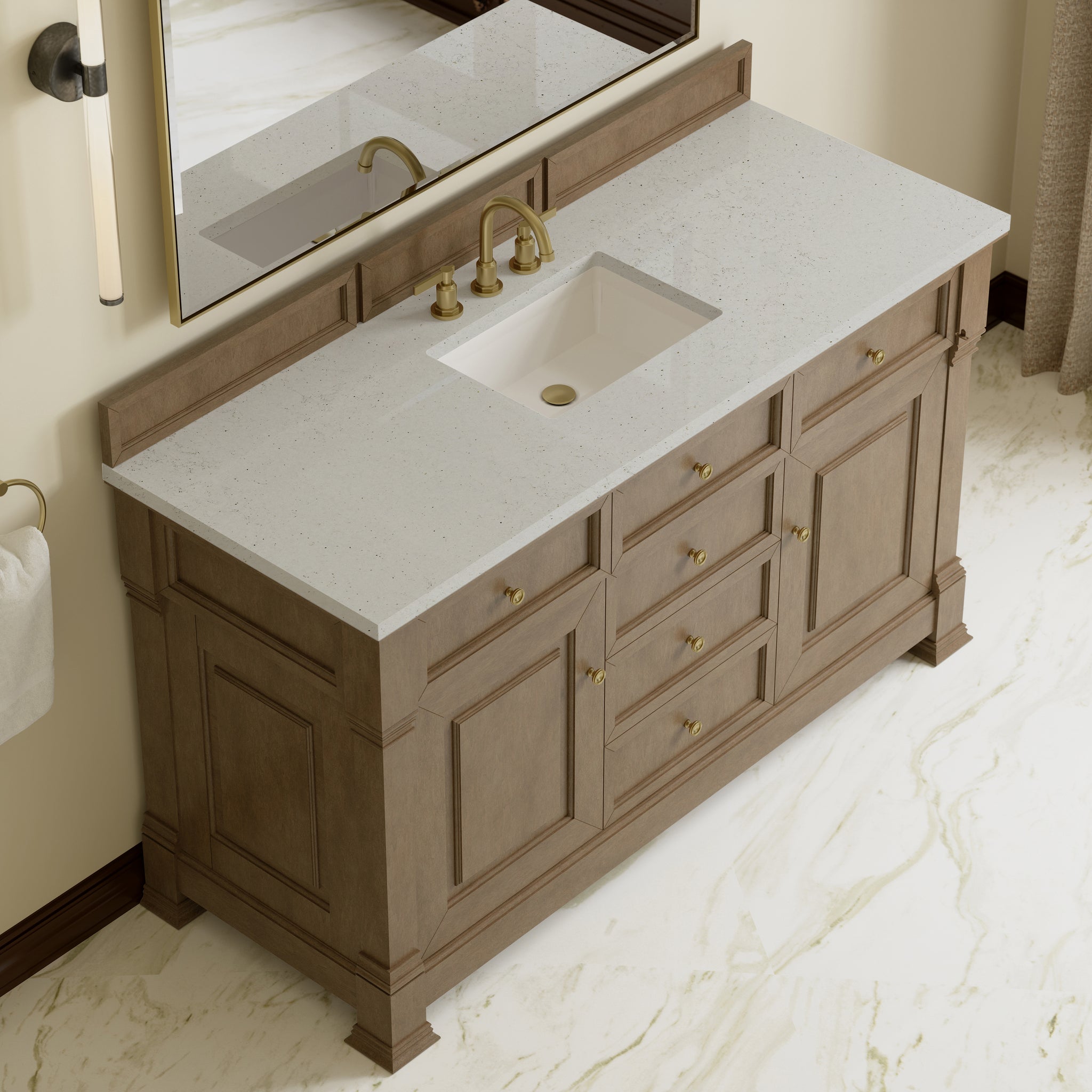 James Martin Brookfield 60" Single Bathroom Vanity, Pecan, view 21