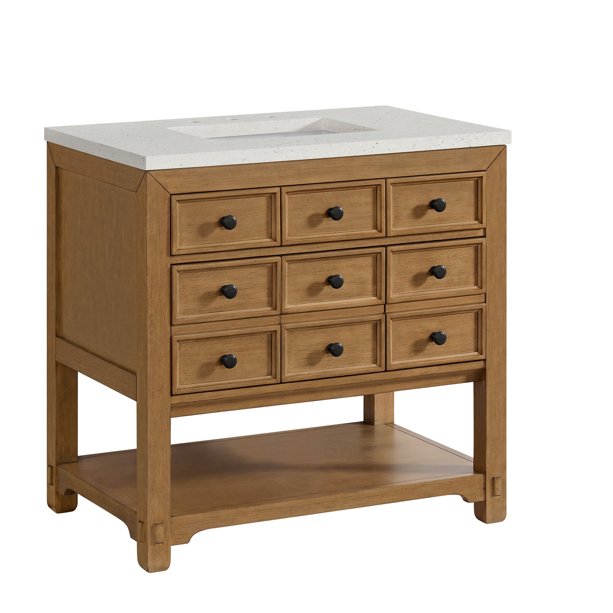James Martin Malibu 36" Single Bathroom Vanity, Amber Birch, view 27