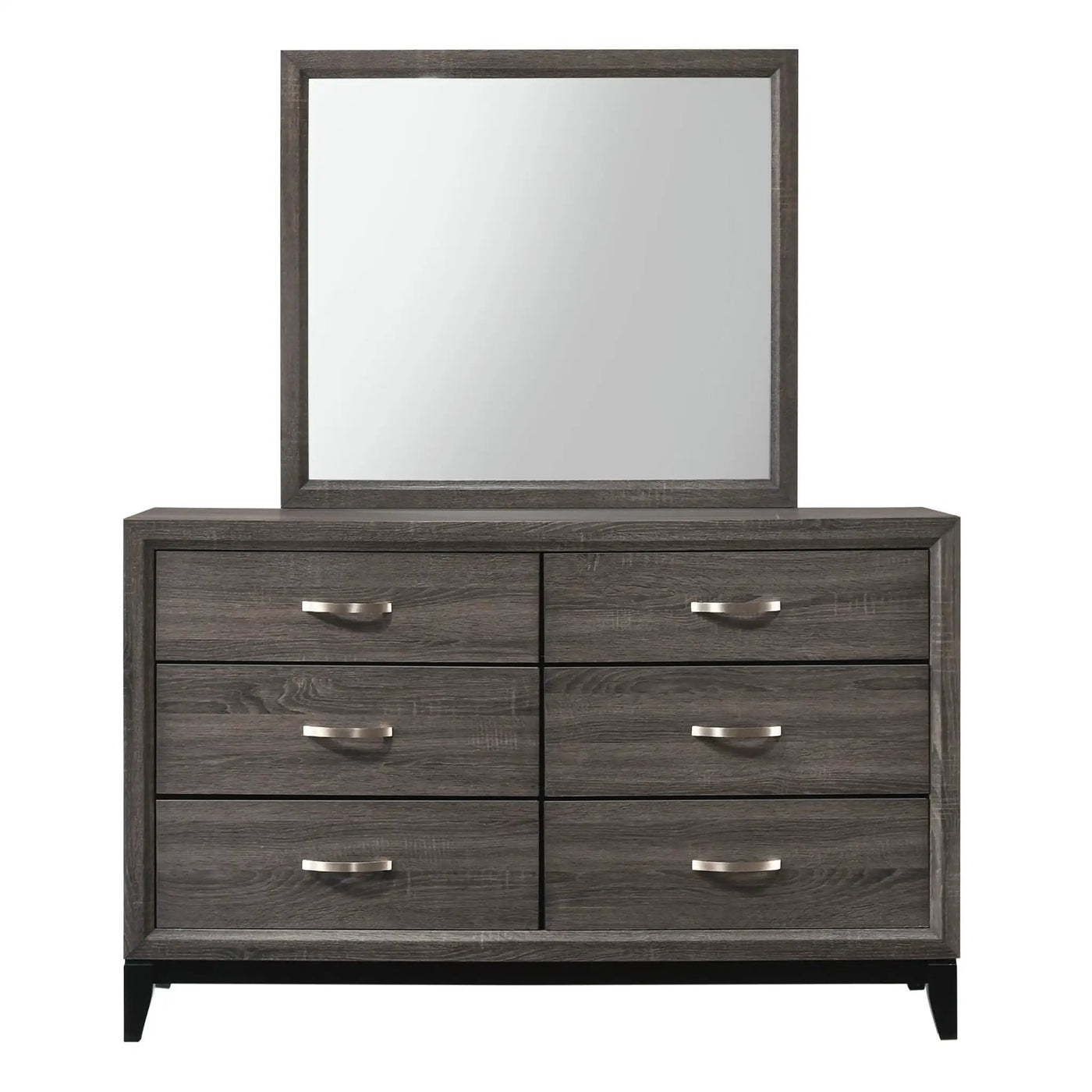 Contemporary 6 Drawer Dresser With Handles by Unique Piece Furniture