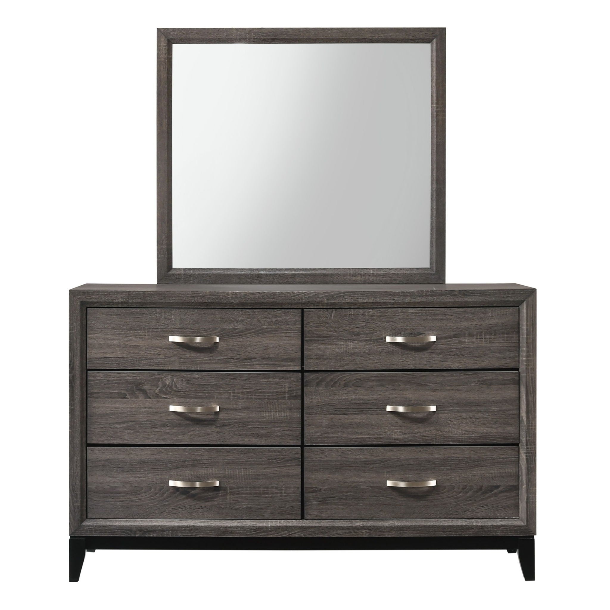 Contemporary 6 Drawer Dresser With Handles by Unique Piece Furniture