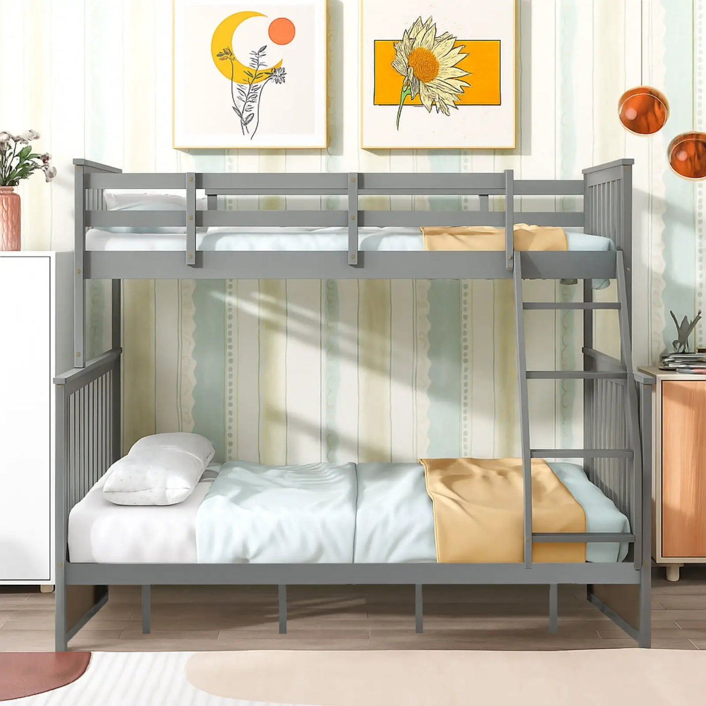 Bunk Bed With Ladder, And Safety Guard Rails by Unique Piece Furniture