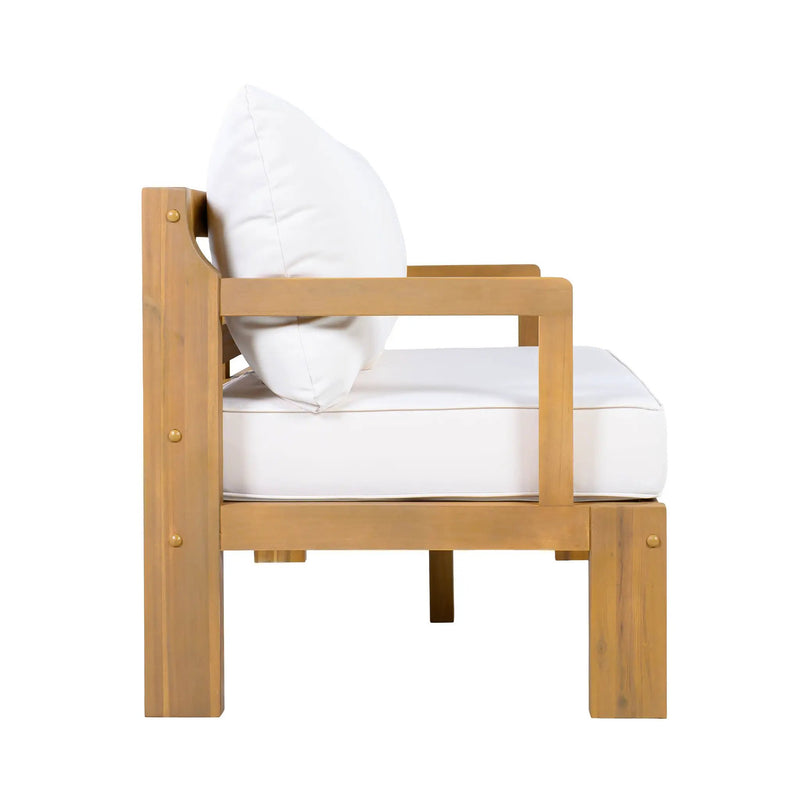 Outdoor 2-Piece Acacia Wood Patio Chat Set by HouseOfZazla