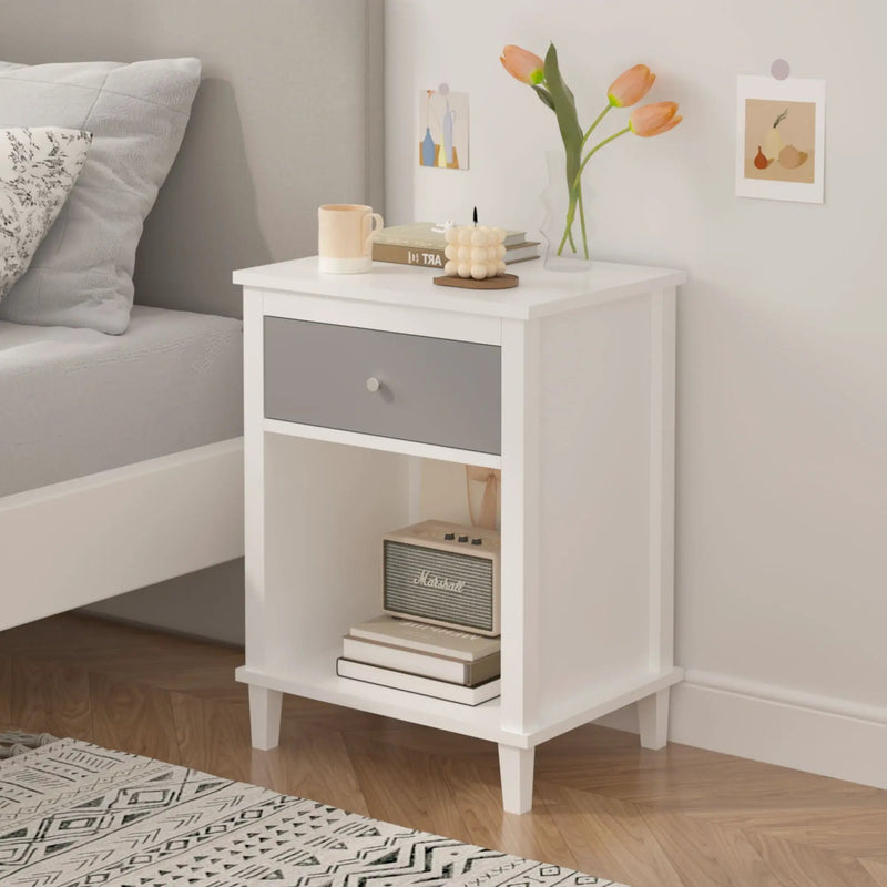 Nightstand With 1 Drawer 1 Shelf by HouseOfZazla