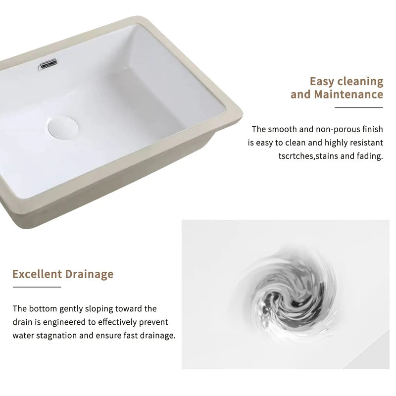 Rectangular Undermount Bathroom Sink by HouseOfZazla