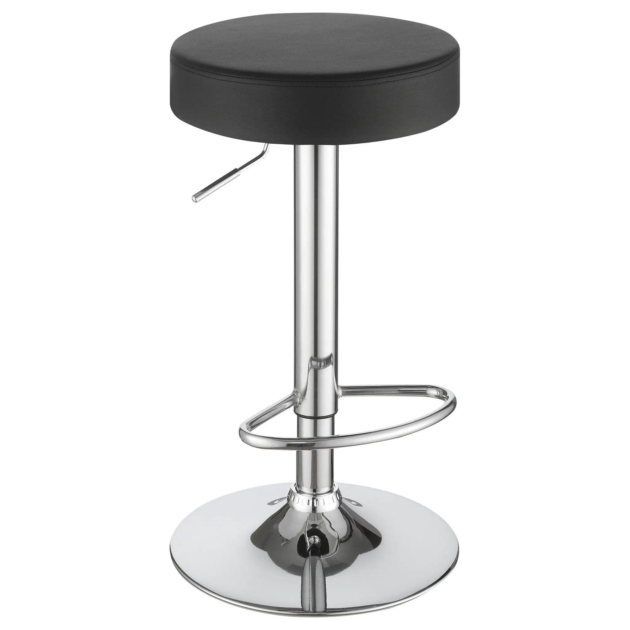 Ramses 29-inch Adjustable Bar Stool Chrome and Black by Unique Piece Furniture