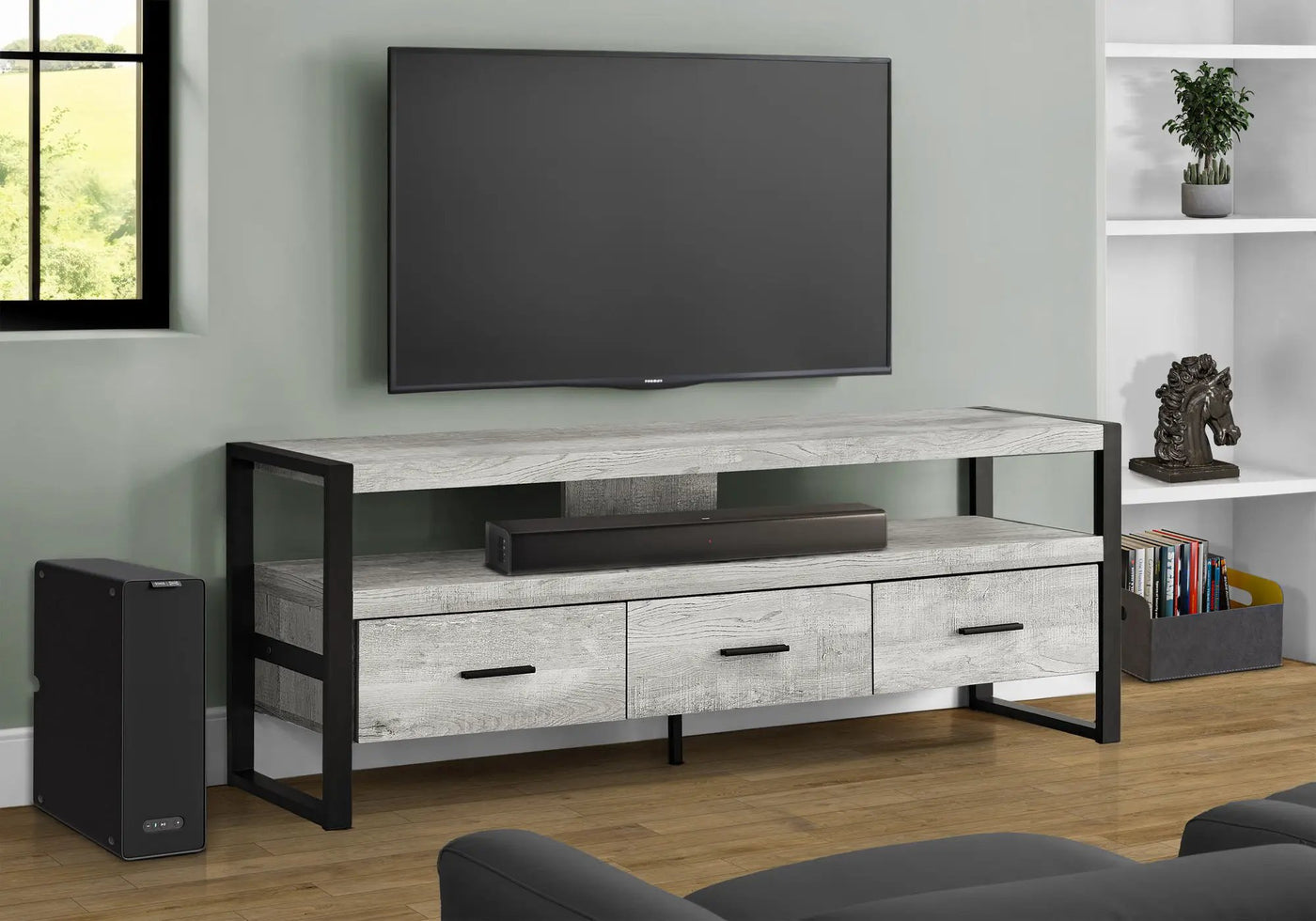 TV Stand, Console, Media Entertainment Center, Storage Drawers, Modern by Unique Piece Furniture