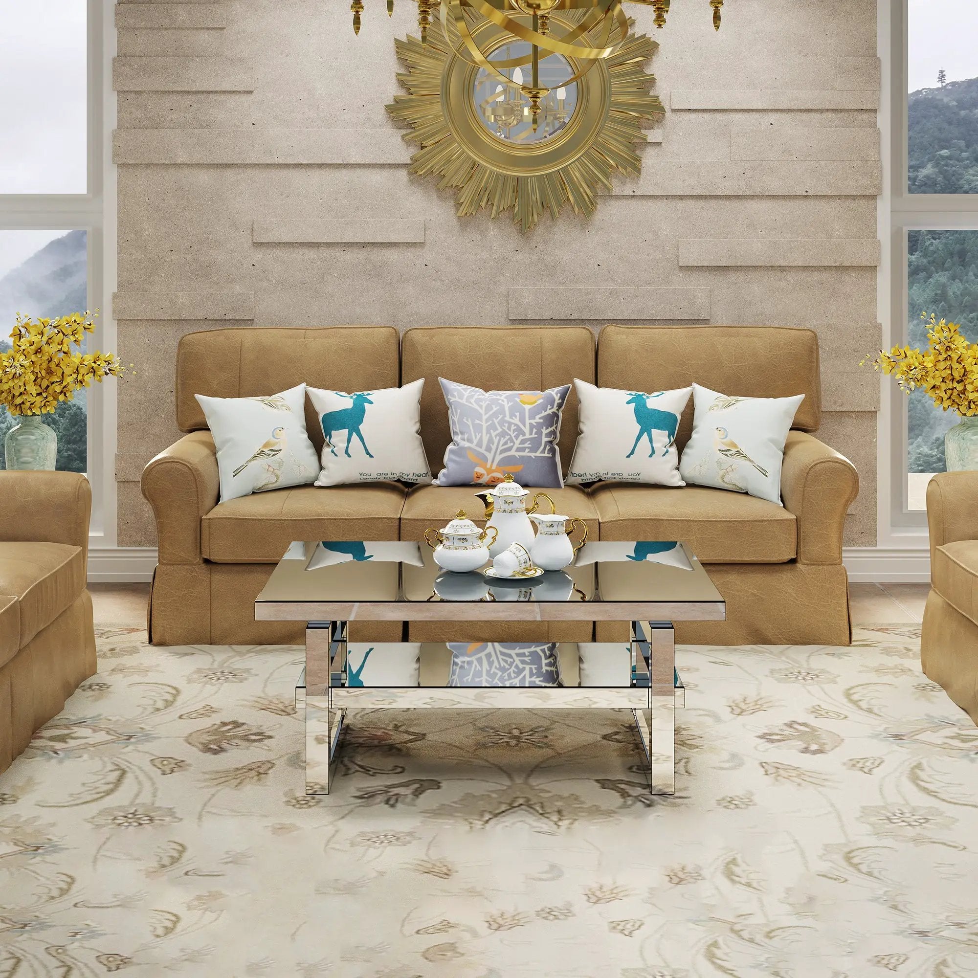 Modern Square Luxury Coffee Table by HouseOfZazla