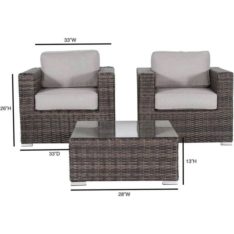 Wicker Seating Group Set With Table And Cushions by HouseOfZazla