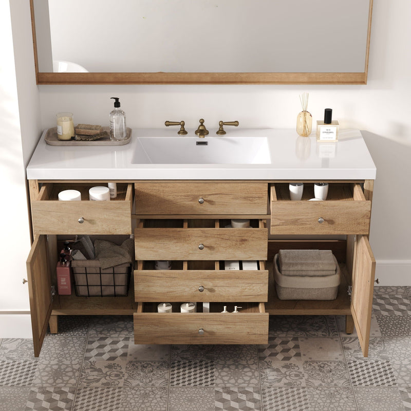Bathroom Vanity With Sink, 5 Legs, Soft Close Drawers by HouseOfZazla