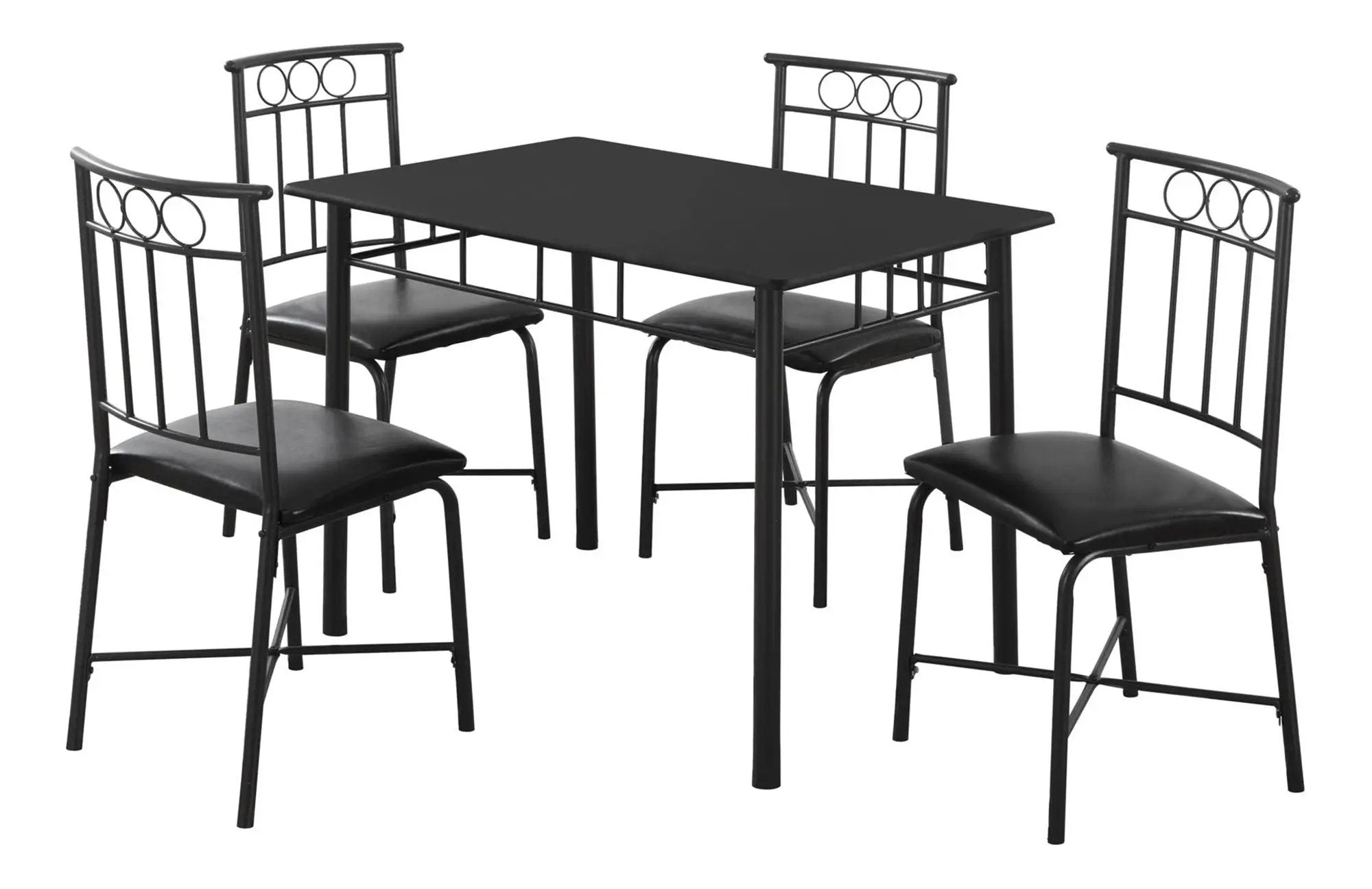5 Pieces Dining Table Set, Small, Rectangular by HouseOfZazla