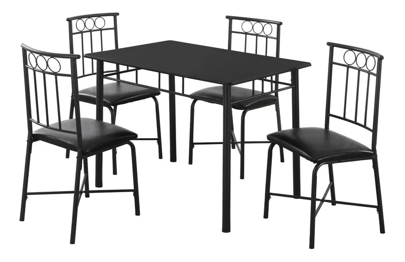 5 Pieces Dining Table Set, Small, Rectangular by HouseOfZazla