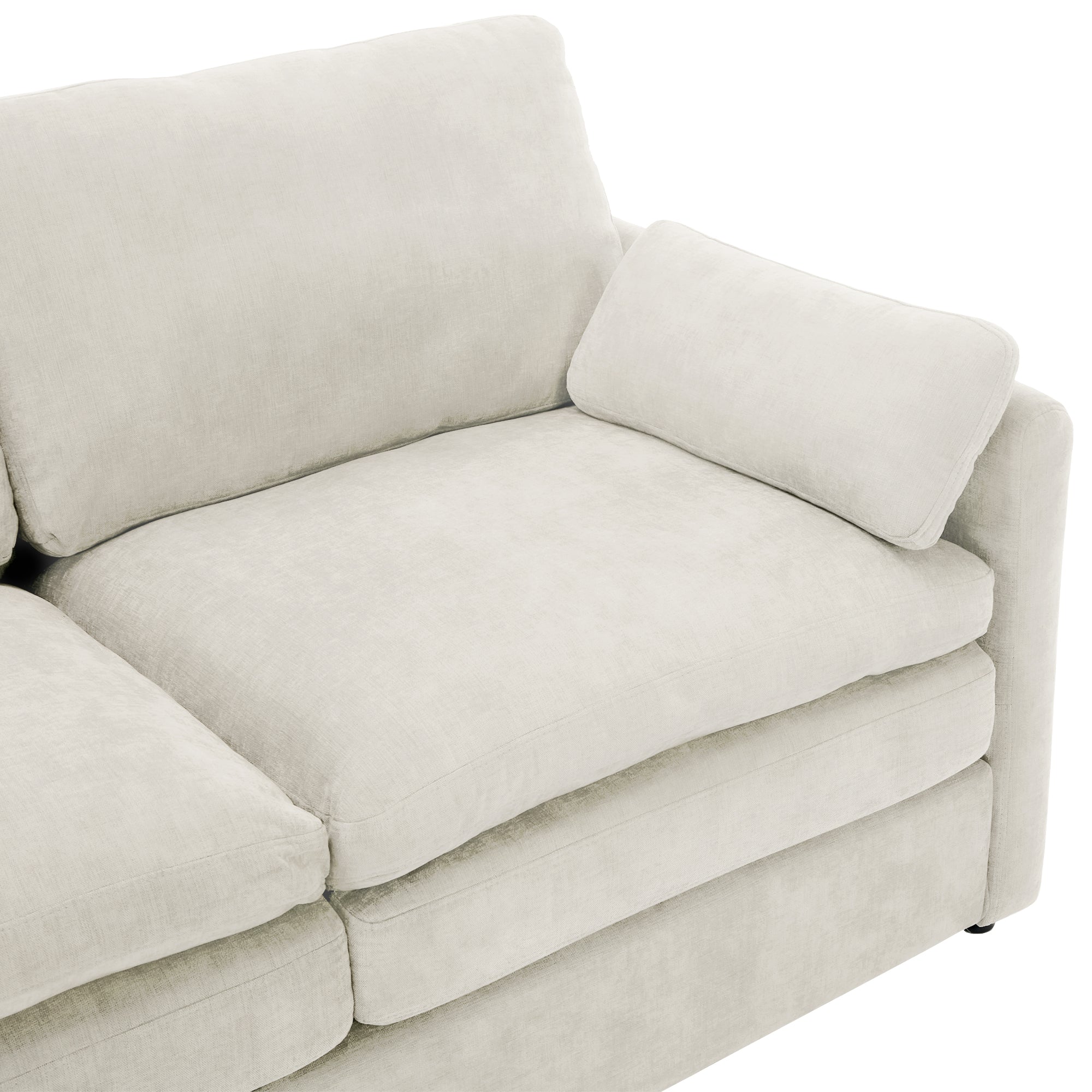 Cozy Upholstered 3-Seater Sofa with Plush Double Cushion and Ergonomic Design by BLAKHOM