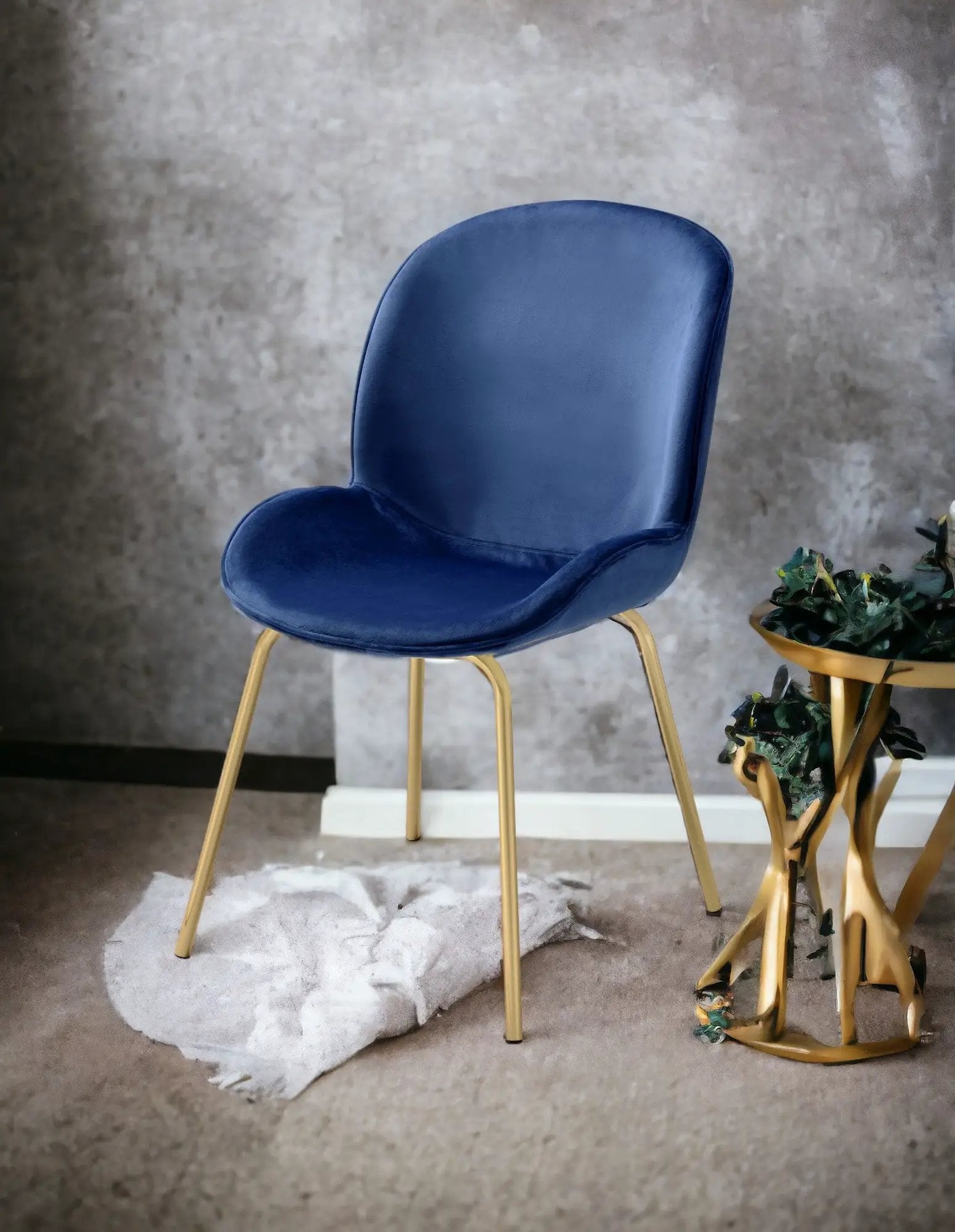Chuchip Velvet Side Chair by HouseOfZazla