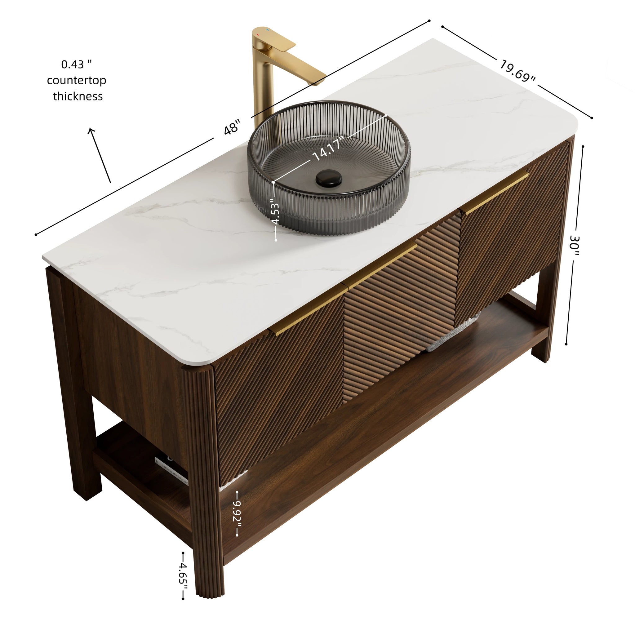 Indigo 48" Bathroom Vanity & Sink by HouseOfZazla