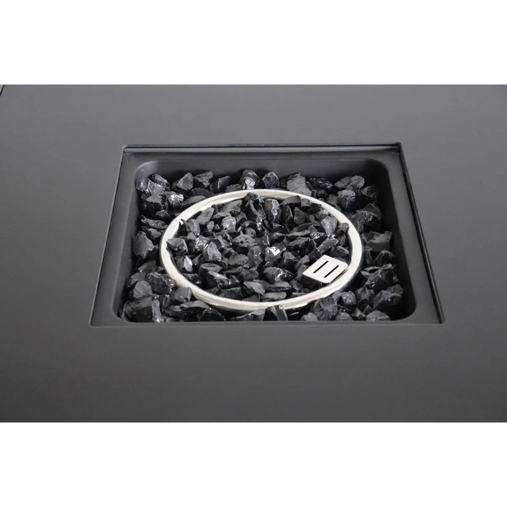 Outdoor Fire Pit Table With Lid High-Quality Materials - Gray by HouseOfZazla