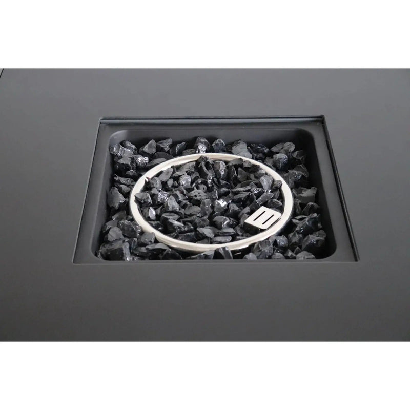 Outdoor Fire Pit Table With Lid High-Quality Materials - Gray by Unique Piece Furniture