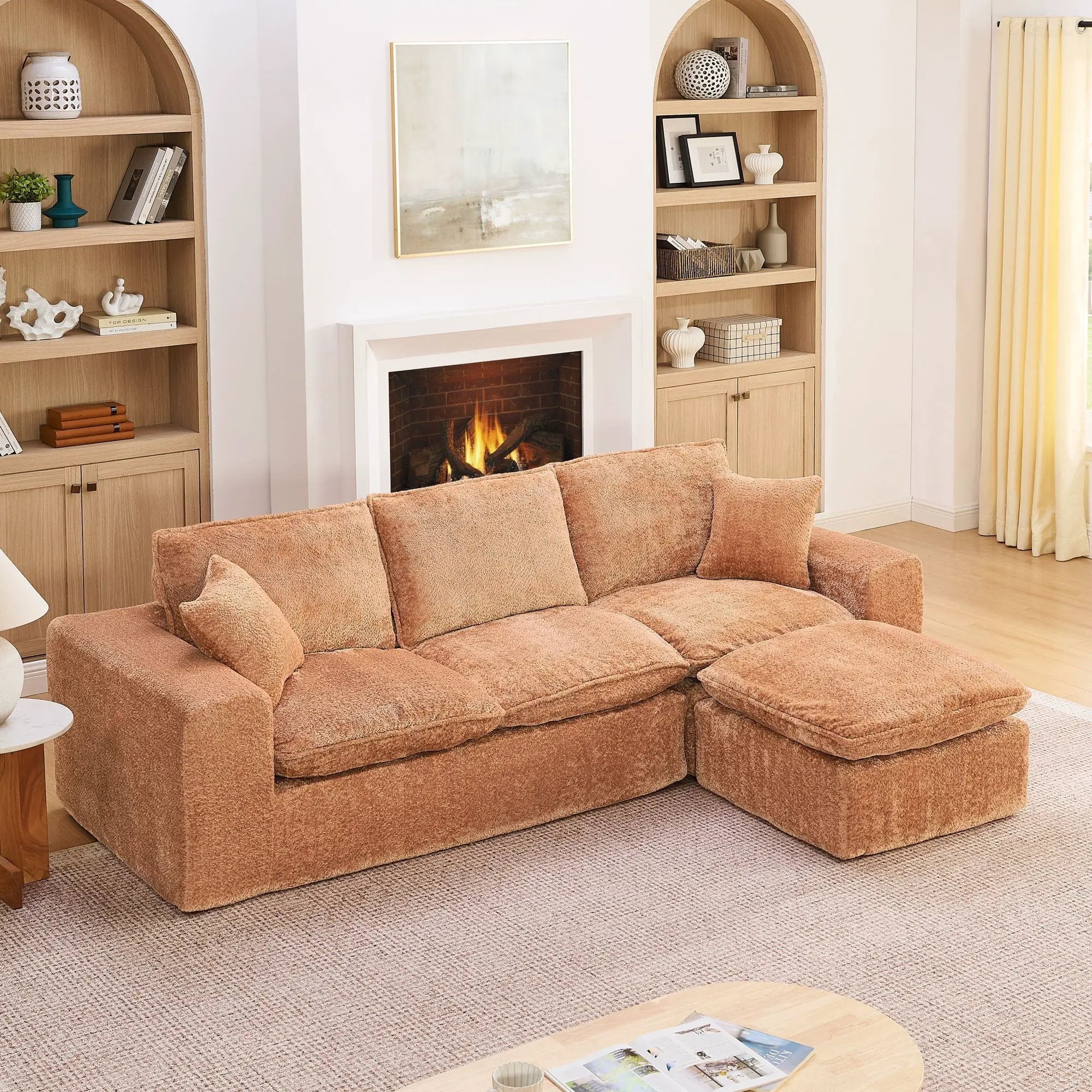 Sectional Sofa With Moveable Ottoman by Unique Piece Furniture