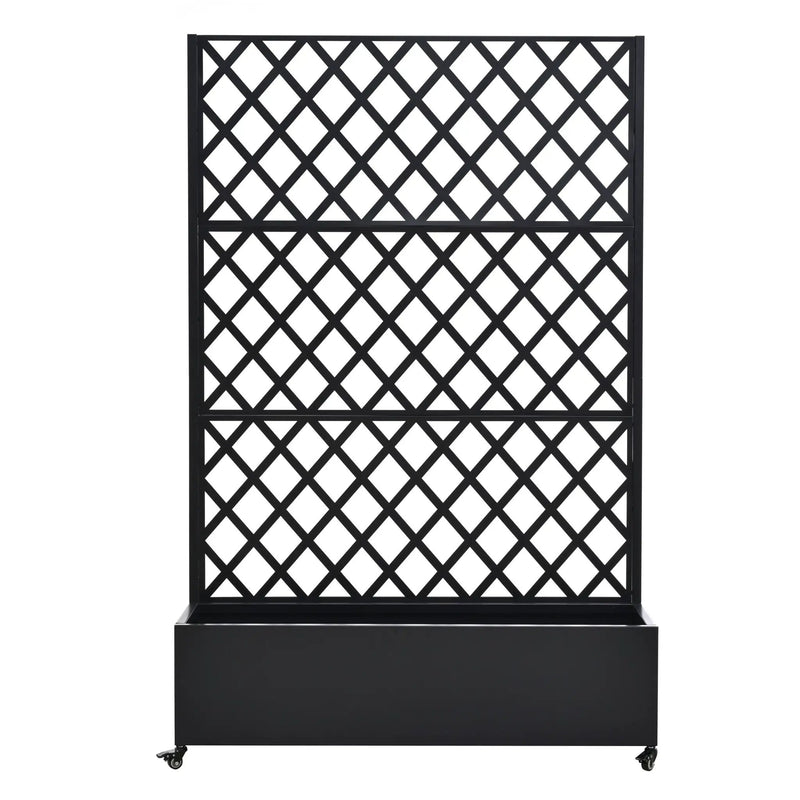 Metal Raised Garden Bed with Wheels and Trellis by HouseOfZazla