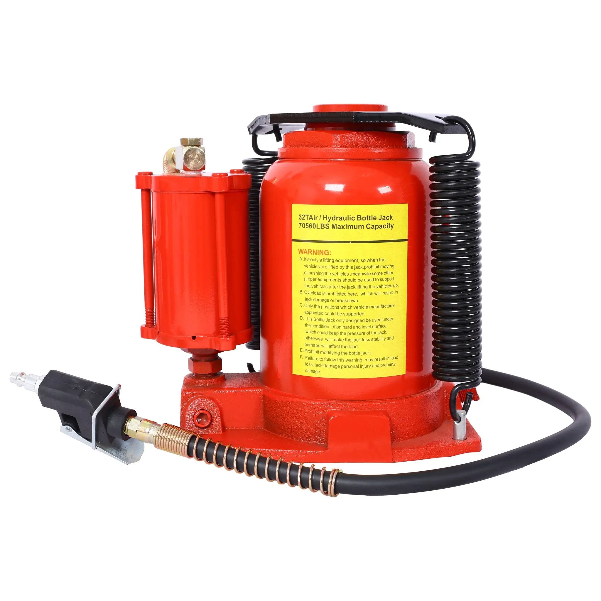 Air Hydraulic Bottle Jack, 32 Ton Capacity by HouseOfZazla