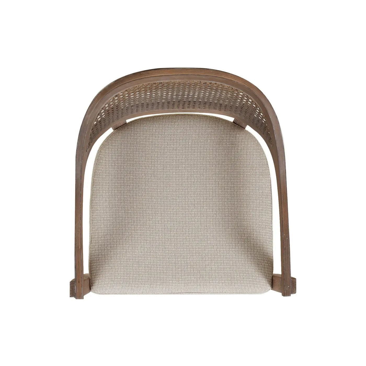 Americana - Mid-Century Modern Cane Back Dining Chair Textured Weave - Taupe Beige by Unique Piece Furniture