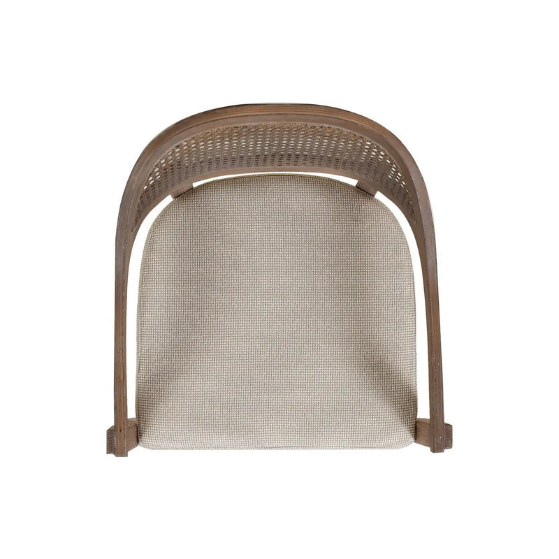 Americana - Mid-Century Modern Cane Back Dining Chair Textured Weave - Taupe Beige by Unique Piece Furniture
