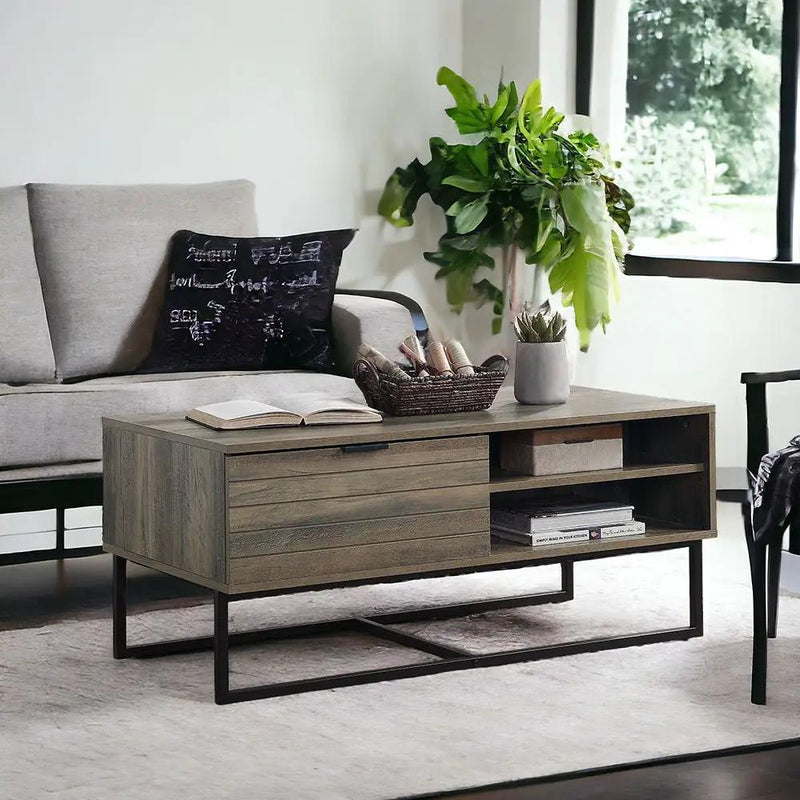 Homare - Coffee Table - Rustic Oak & Black by Unique Piece Furniture