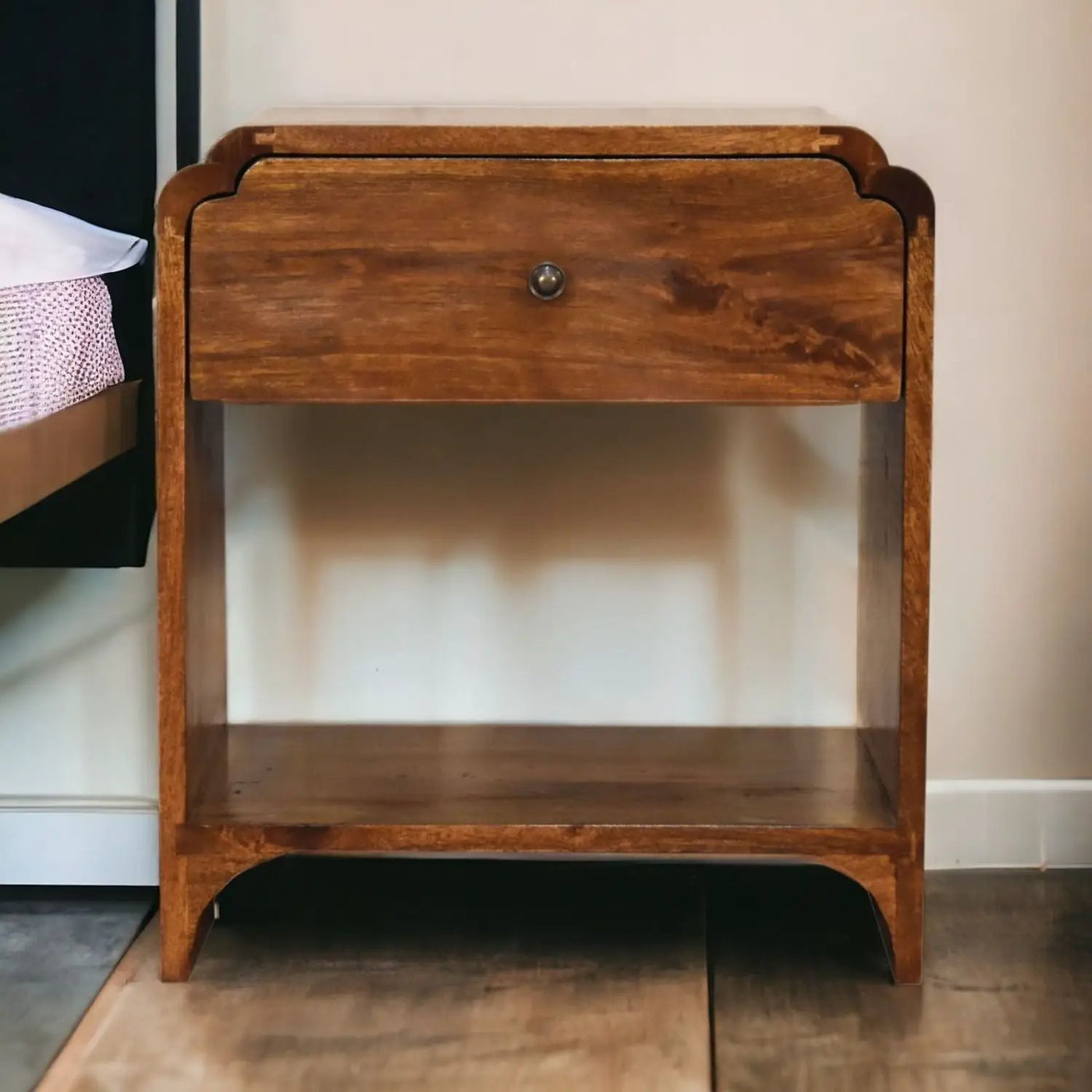 Newton - Nightstand With A Drawer And Open Shelf by Unique Piece Furniture