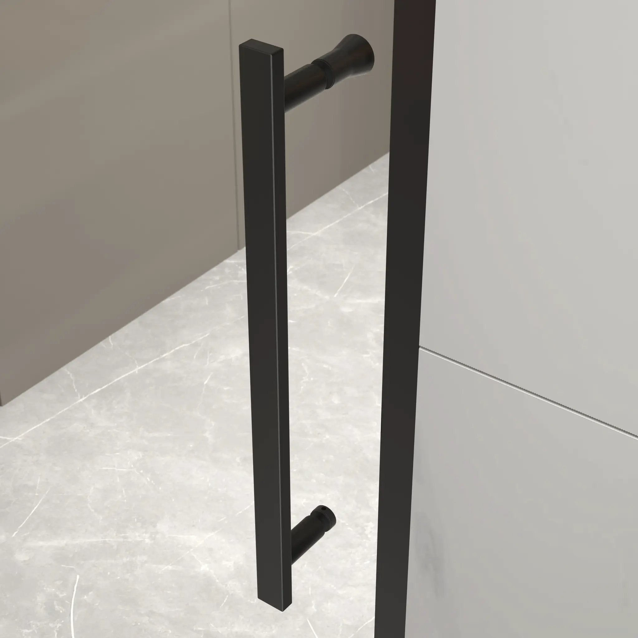 50-54"W x 74"H Pivot Shower Door with Matte Tempered Glass Finish by HouseOfZazla