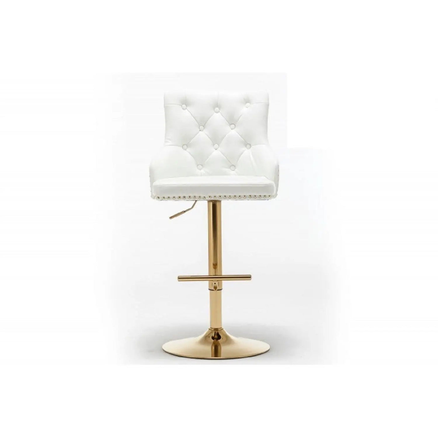 Adjustable Swivel Bar Stool With Nailhead Trim (Set of 2) by Unique Piece Furniture