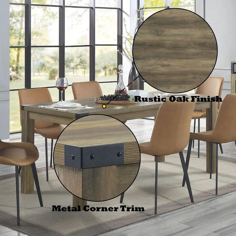 Abiram - Dining Table - Rustic Oak by Unique Piece Furniture