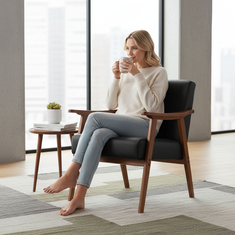 Accent Chair, Classic Mid Century Modern For Extra Seating by HouseOfZazla