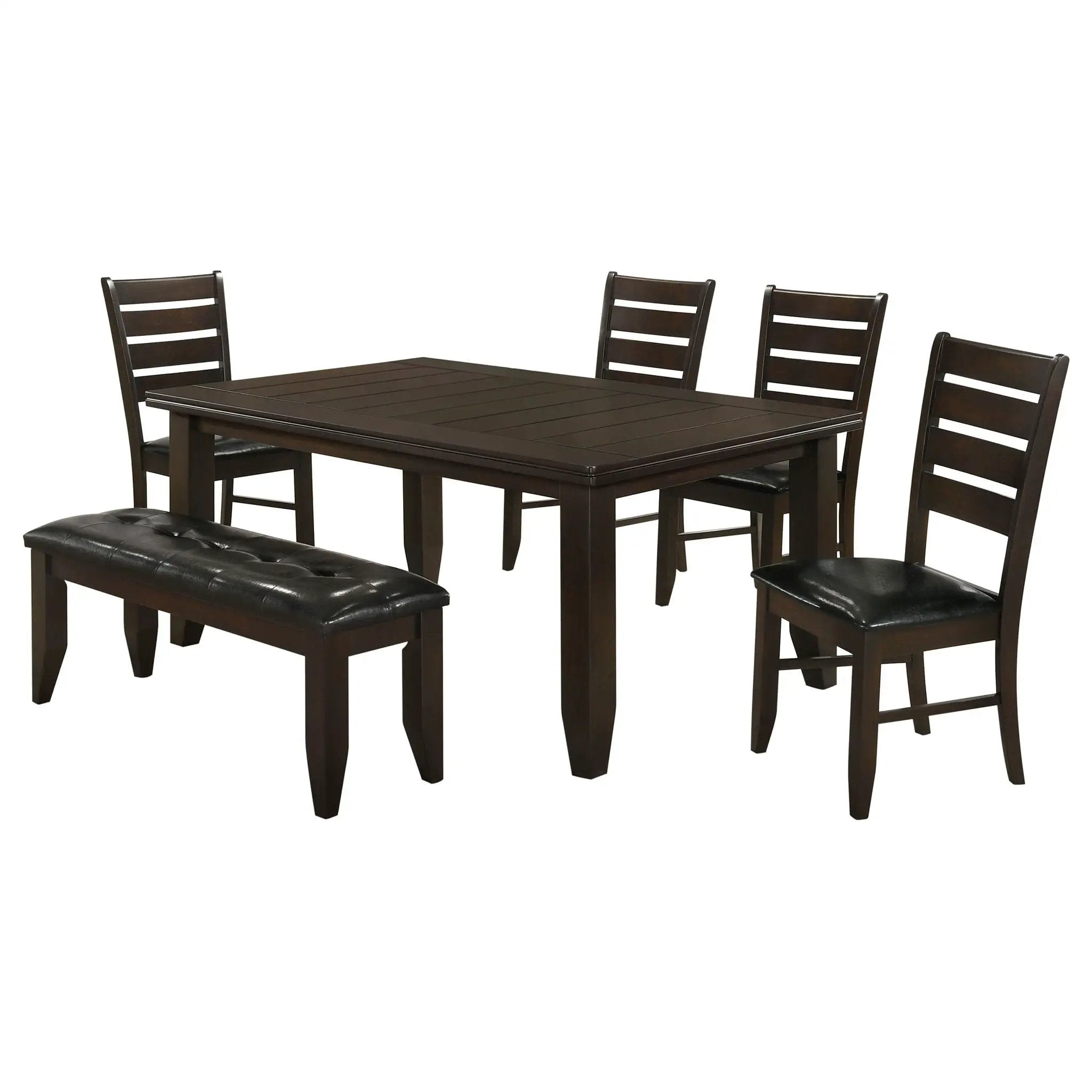 Dalila 6-piece Rectangular Dining Table Set Cappuccino by Unique Piece Furniture